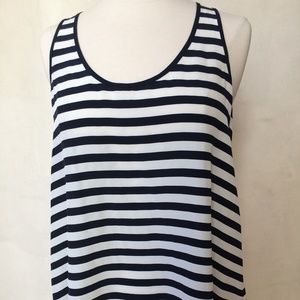 Juicy Couture Racerback Tank w/Navy Stripes SZ L